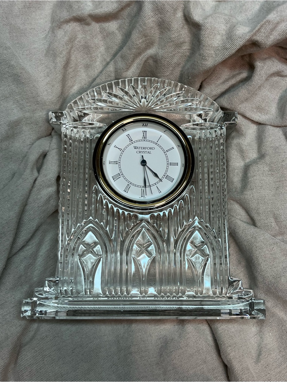 Waterford Crystal Westminster Mantel Clock Vintage Ireland Signed